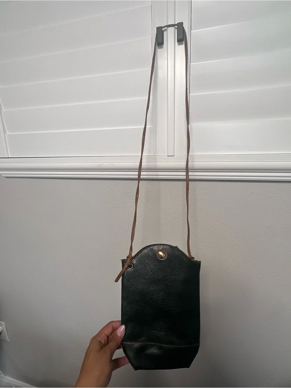 Vintage Heroing Forest Green Genuine Leather Crossbody Bag